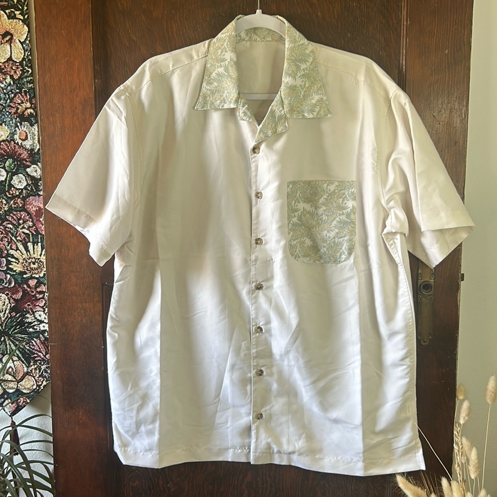 Bacardi Hawaiian Shirt Mens Button Up size M